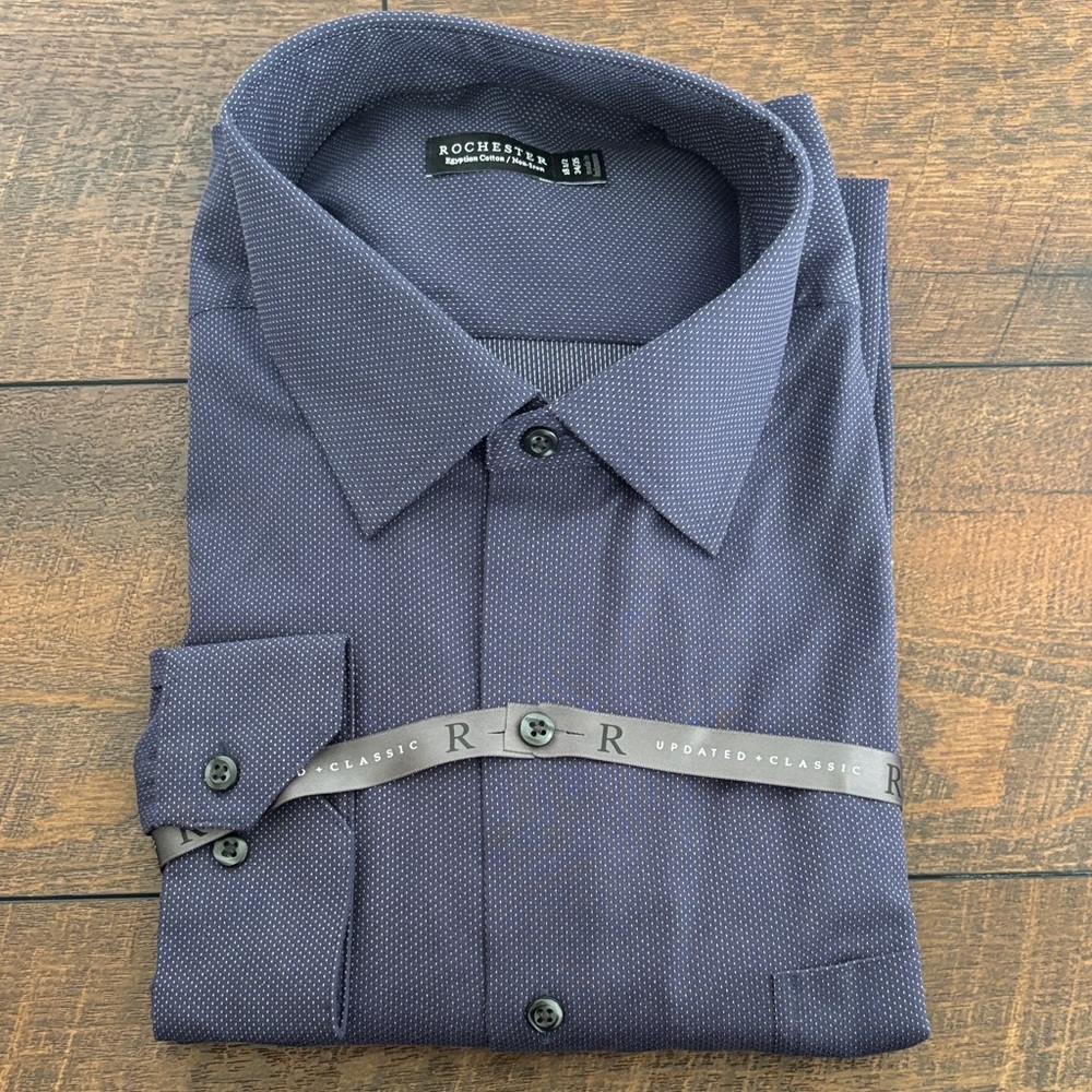 Men's Elegant Blue Dress Shirt